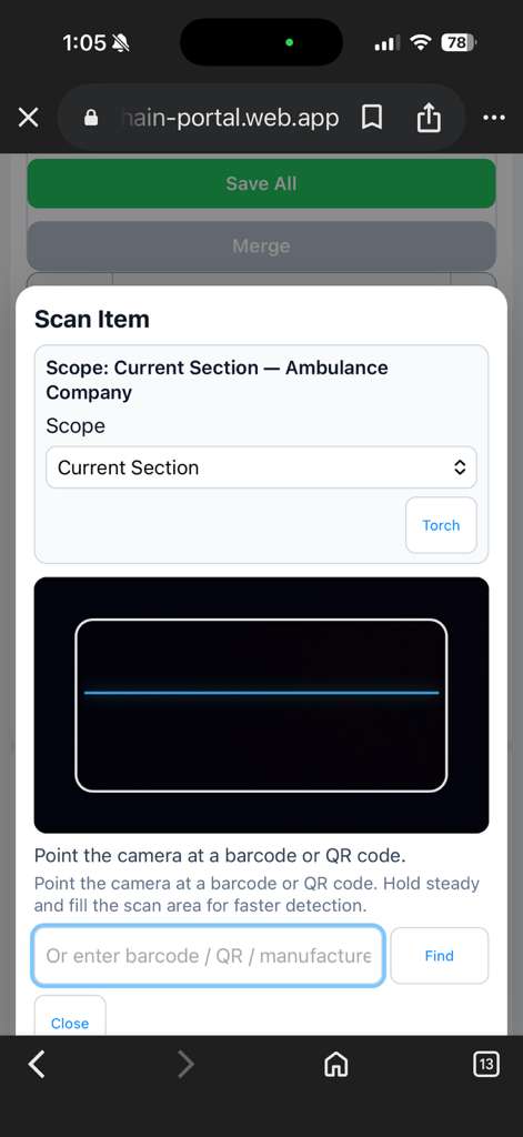 Mobile scanning workflow