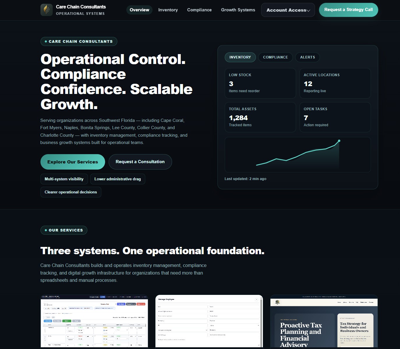Care Chain Consultants website screenshot